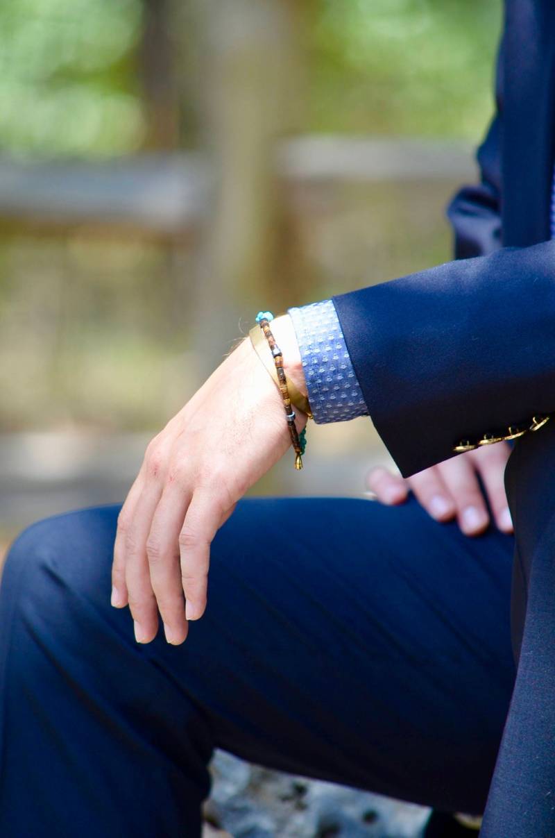 Natives Wickelarmband Für Männer | Messing Perlen Türkis Armband Natives Wickelarmband Für Männer | Messing Perlen Türkis Armband von NatvD