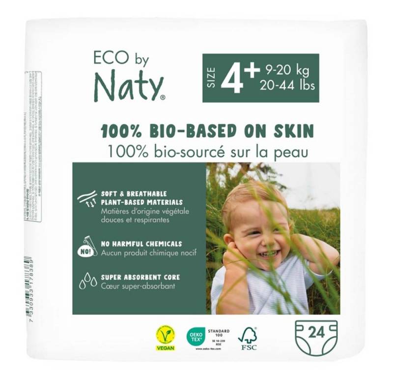 Naty Windeln Windeln - Gr.4+, 9-20kg 24Stk Naty Windeln Windeln - Gr.4+, 9-20kg 24Stk von Naty