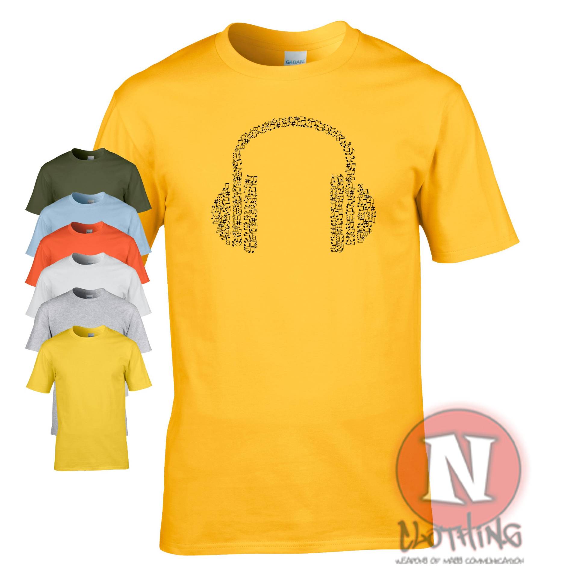 Kopfhörer T-Shirt. Für Alle Musikfans. Edm, Dj, Festival, Indie, Rock... Es Ist Alles Musik von Naughteesclothing