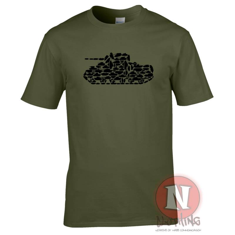 M4 Sherman Tank Design T-Shirt. World War 2 Mit Einigen Der Bekanntesten Panzer Des 2. Weltkriegs von Naughteesclothing