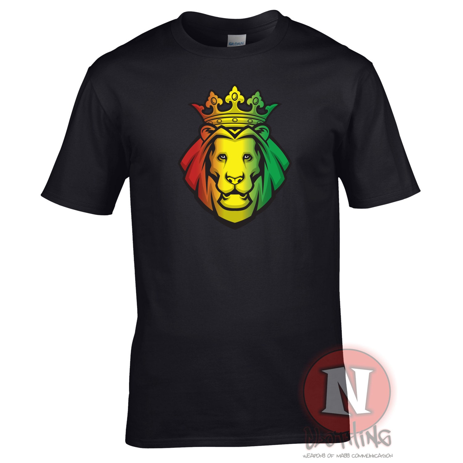 Ratsa Löwe Reggae T-Shirt. Dub, Dancehall, Liebhaber Rock, Dubstep Und Liebhaber. 5 Farben von Naughteesclothing
