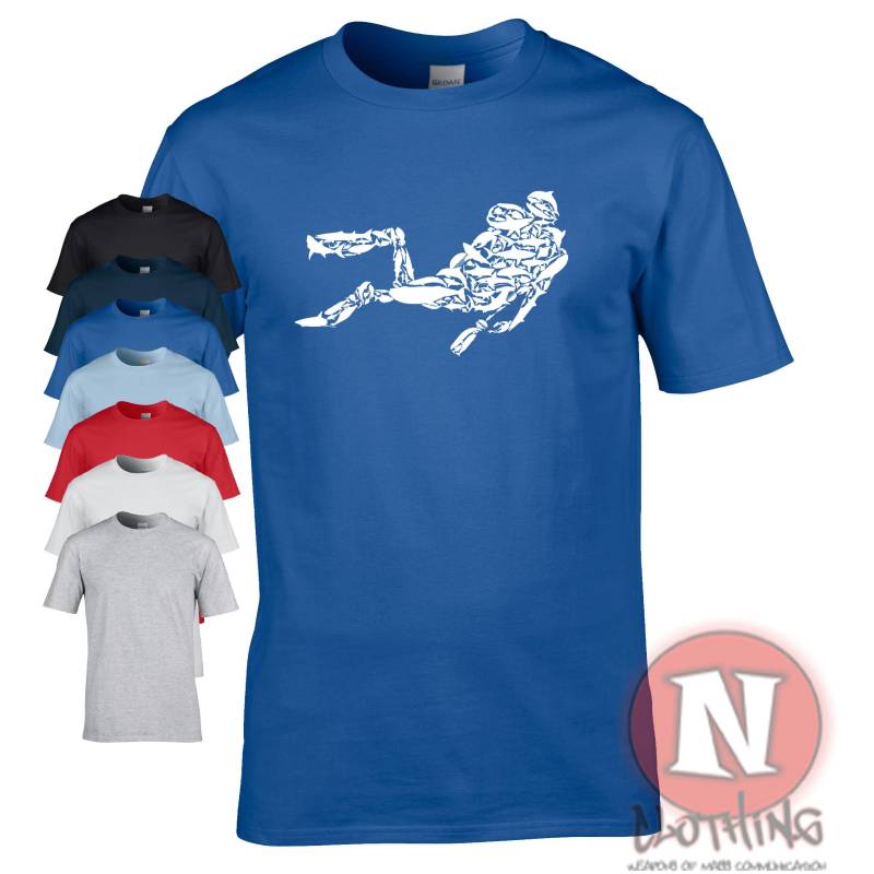 Scuba Diver Grafik T-Shirt. Das Ideale Geschenk Für Den Tauchfanatiker. Tauchen Teeshirt T-Shirt von Naughteesclothing
