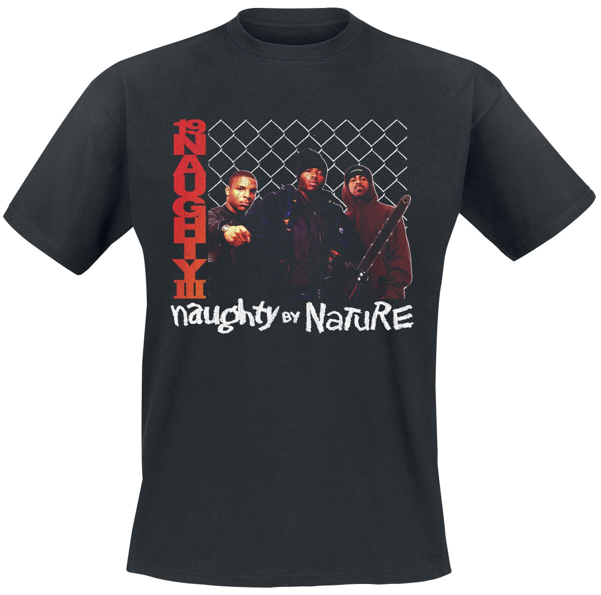 Naughty by Nature T-Shirt - 19 Naughty 111 - S bis 3XL - für Männer - Größe S - schwarz  - Lizenziertes Merchandise! von Naughty by Nature