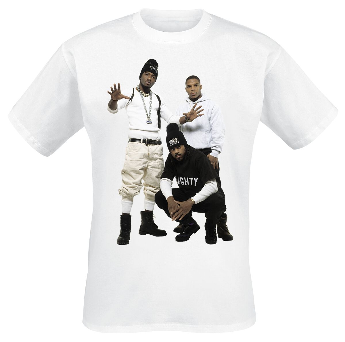 Naughty by Nature T-Shirt - Group Photo - S bis 3XL - für Männer - Größe M - weiß  - Lizenziertes Merchandise! von Naughty by Nature