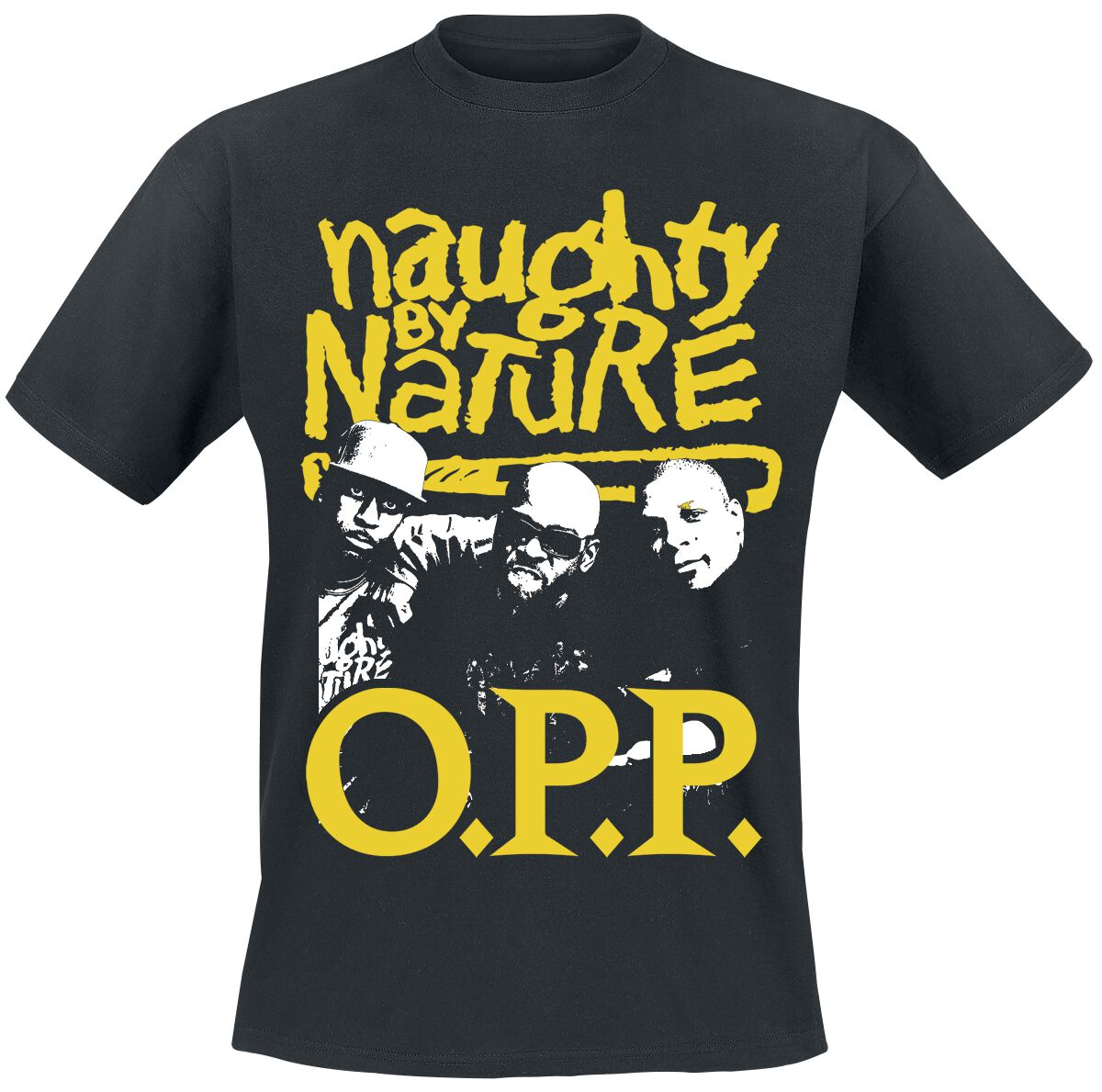 Naughty by Nature T-Shirt - Vintage OPP - S bis 3XL - für Männer - Größe L - schwarz  - Lizenziertes Merchandise! von Naughty by Nature