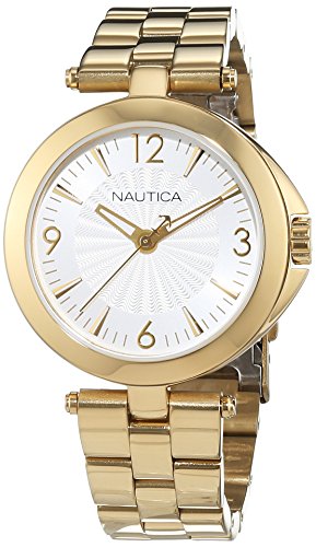 Nautica Damen Analog Quarz Uhr mit Edelstahl Armband 6.56086E+11 von Nautica