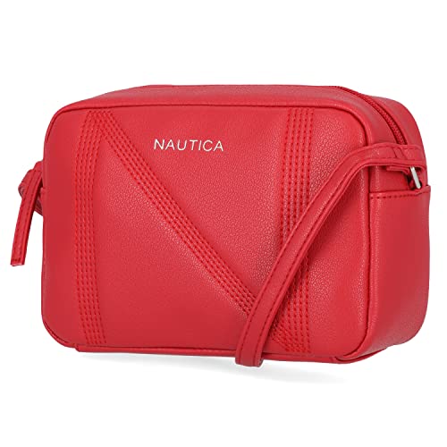 Nautica Damen Candid Camera Adjustable Crossbody Umhängetasche, hellrot von Nautica