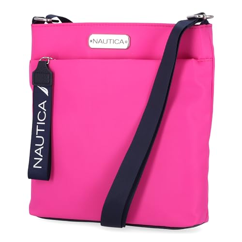 Nautica Damen Diver Nylon Small Women's Bag Purse with Adjustable Shoulder Strap Crossbody, Knallpink (Hot Pink) von Nautica