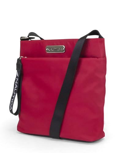 Nautica Damen Diver Nylon Small Womens Crossbody Bag Purse with Adjustable Shoulder Strap Schultertasche, rot von Nautica