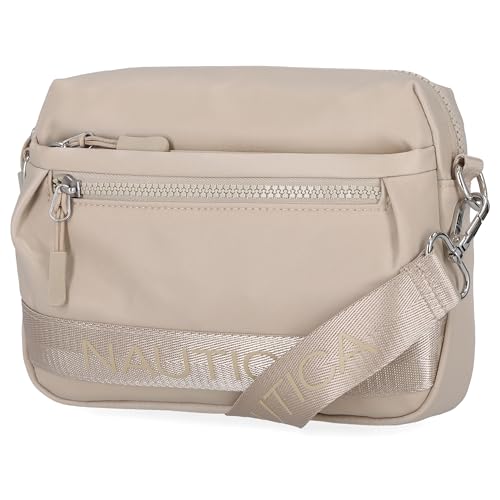 Nautica Damen Nylon Bean Crossbody Bag with Adjustable Shoulder Strap Umhängetasche, Mushroom Nautica Damen Nylon Bean Crossbody Bag with Adjustable Shoulder Strap Umhängetasche, Mushroom von Nautica