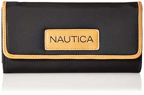 Nautica Damen The Perfect Carry-All Money Manager Oraganizer with RFID Blocking Wallet Geldbörse, schwarz von Nautica