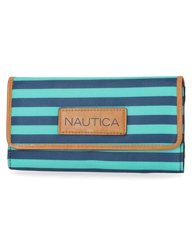 Nautica Damen The Perfect Carry-All Money with Blocking Wallet Der perfekte Geld-Manager-Organizer mit RFID-blockierender Brieftasche, Spectra Green von Nautica
