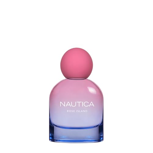 Nautica For Her Rose Island Eau De Parfum, Mood-Boosting, lebendig & entschlossen, blumiger Bernstein-Duft, vegane Formel, langanhaltender Duft, 50 ml von Nautica