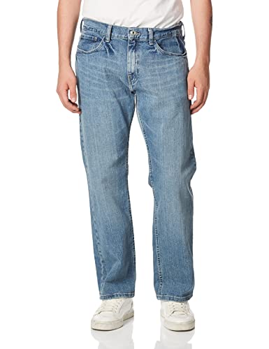 Nautica Herren 5 Pocket Relaxed Fit Stretch Jeans, Leichte Tidewater Wash, 40W / 34L von Nautica