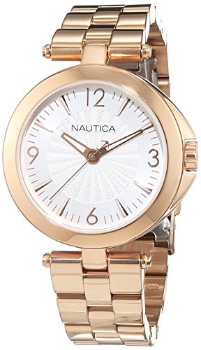 Nautica Herren Analog Quarz Uhr mit Edelstahl Armband 6.56086E+11 von Nautica