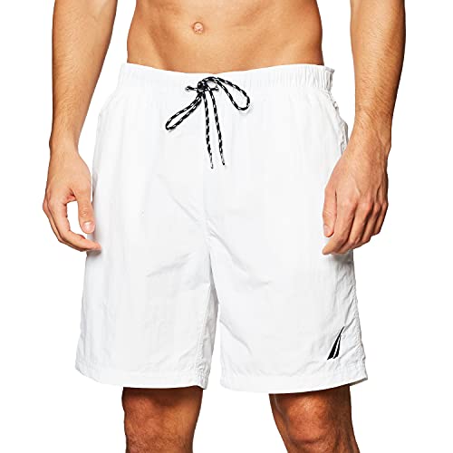 Nautica Herren-Badehose mit klassischem Logo - Weiß - Medium von Nautica