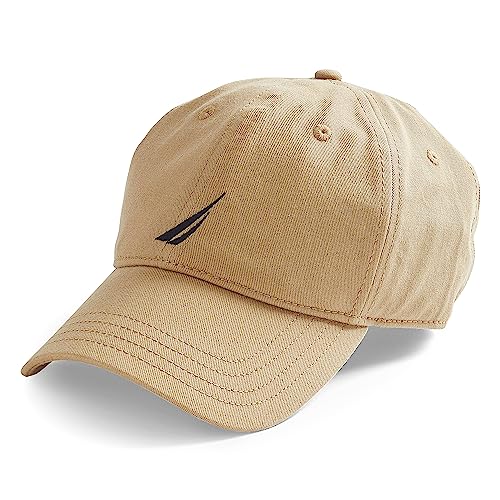 Nautica Herren-Baseballmütze, klassisches Logo, verstellbar, Khaki (Beige), Einheitsgröße von Nautica