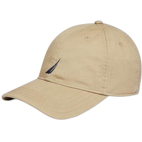 Nautica Herren-Baseballmütze, klassisches Logo, verstellbar, Khaki (Beige), Einheitsgröße von Nautica