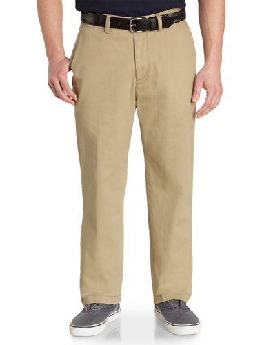 Nautica Herren Big & Tall Cotton Twill Flat Front Chino Pant Hose, Business/Leger, True Khaki D83050, 40W / 36L von Nautica