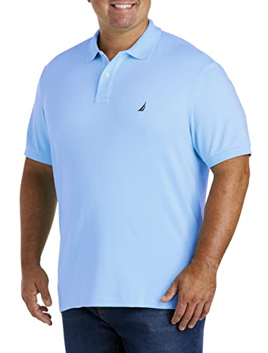 Nautica Herren Classic Fit Short Sleeve Solid Soft Cotton Polo Shirt Poloshirt, Noon Blue (Mondblau), XX-Large Hoch von Nautica