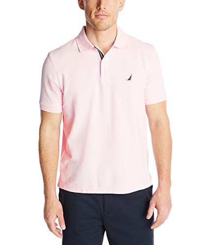 Nautica Herren Classic Short Sleeve Solid Polo Shirt Poloshirt, Pink-Cradle Pink, X-Groß von Nautica