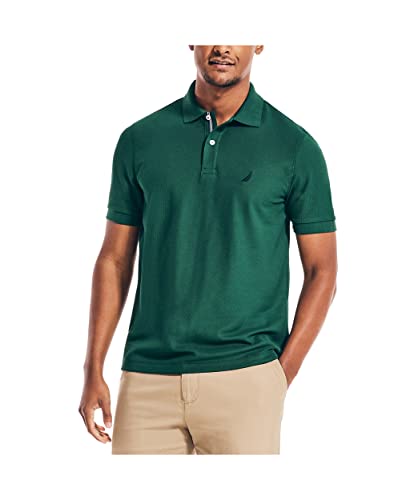 Nautica Herren Classic Short Sleeve Solid Polo Shirt Poloshirt, Tidal Green, X-Groß von Nautica