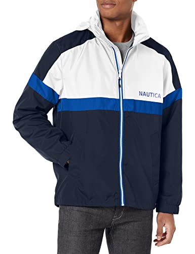 Nautica Herren Colorblock-Jacke, Navy, XL von Nautica