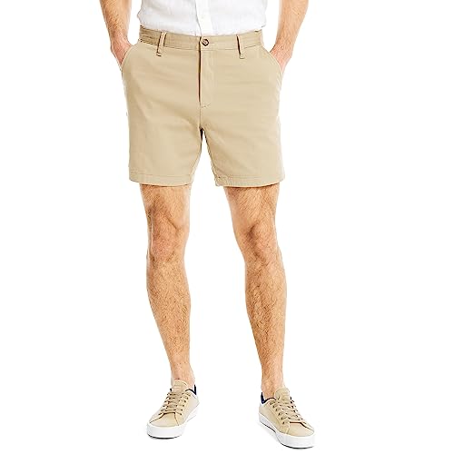 Nautica Herren Cotton Twill Flat Front Stretch Chino Legere Shorts, True Khaki, 51 Nautica Herren Cotton Twill Flat Front Stretch Chino Legere Shorts, True Khaki, 51 von Nautica