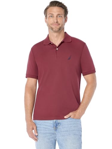 Nautica Herren-Poloshirt mit klassischer Passform, kurzärmelig, einfarbig, weiche Baumwolle, XL von Nautica
