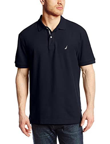 Nautica Herren Klassisches kurzärmeliges Polo-T-Shirt Poloshirt, Navy, Mittel von Nautica