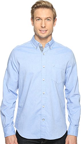 Nautica Herren Long Sleeve Solid Oxford Shirt Button Down Hemd, blau (French Blue), Mittel von Nautica