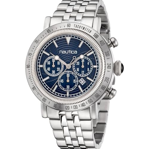 Nautica Herren Quarz Uhr mit Edelstahl Armband NAPSPF203 von Nautica
