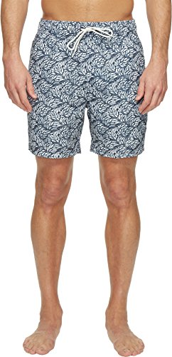 Nautica Herren Quick Dry Print Swim Trunk Badehose, True Navy, Small von Nautica