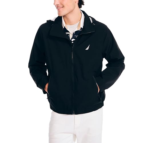 Nautica Herren Rainbreaker Bomberjacke, true black, XXL Nautica Herren Rainbreaker Bomberjacke, true black, XXL von Nautica