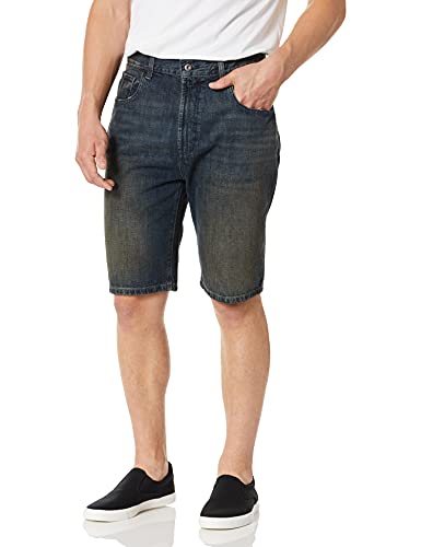 Nautica Herren Relaxed Fit 5 Taschen, 100% Baumwolle, Denim Jeans-Shorts, Rigger Blue, 48 von Nautica