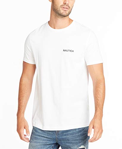 Nautica Herren Short Sleeve Solid Crew Neck T-Shirt, Farbe: Weiß, Groß von Nautica