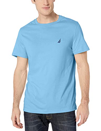 Nautica Herren Short Sleeve Solid Crew Neck T-shirt T Shirt, Rivieria Blue Solid, L EU von Nautica