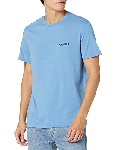 Nautica Herren Short Sleeve Solid Crew Neck T-shirt T Shirt, Rivieria Blue Solid, XL EU von Nautica