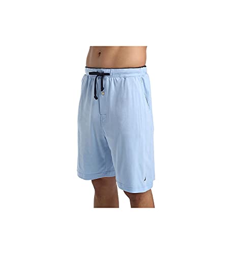 Nautica Herren Soft Knit Elastischer Bund Sleep Lounge Short - Blau - X-Large von Nautica