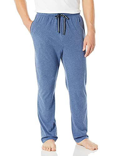 Nautica Herren Soft Knit Sleep Lounge Pant Pyjamahose, Blau Indigo Heather, Medium von Nautica