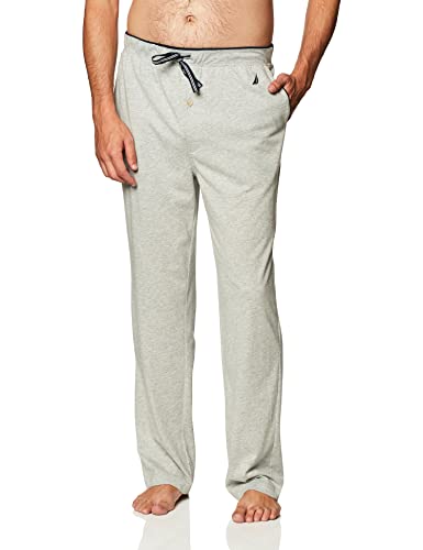 Nautica Herren Soft Knit Sleep Lounge Pant Pyjamaunterteil, Grey Heather, Medium von Nautica