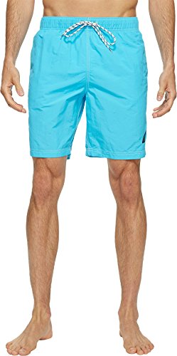 Nautica Herren Solide schnell trocknende klassischem Logo Badehose, Calypso Blau, Medium von Nautica