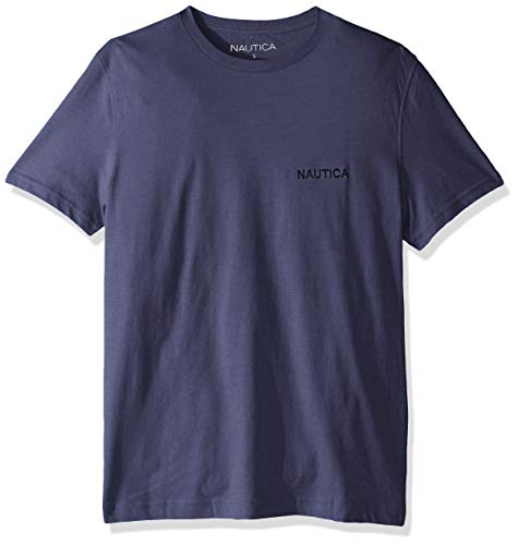 Nautica Herren Solides kurzärmeliges J-Klasse T-Shirt Polohemd, Indigoblau, XX-Large von Nautica