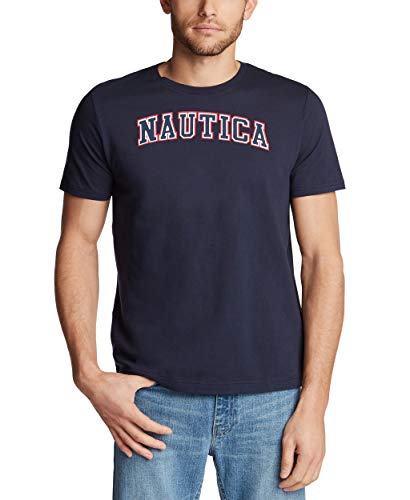 Nautica Herren V91800 T Shirt, Navy, L EU von Nautica