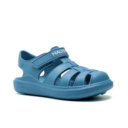 Nautica Lässige Kinder-Sandalen mit geschlossenem Zehenbereich, leicht, bequem, für Kleinkinder und Mädchen, blau Jay, 18.0 cm von Nautica