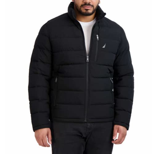 Nautica Mens quilted Puffer jacket Large Black von Nautica