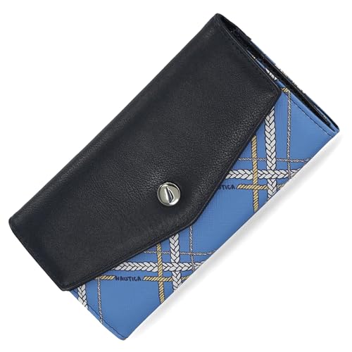 Nautica Money Manager schlanke, kleine RFID-Brieftasche für Damen, Kreditkartenetui mit Münzfach und Reißverschluss, Clutch-Organizer für Damen, Einheitsgröße von Nautica