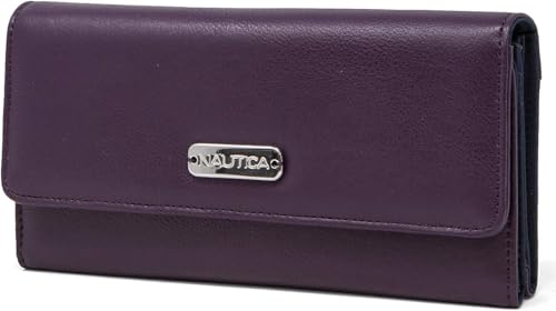 Nautica Money Manager RFID Women's Wallet Clutch Organizer (Plum) von Nautica