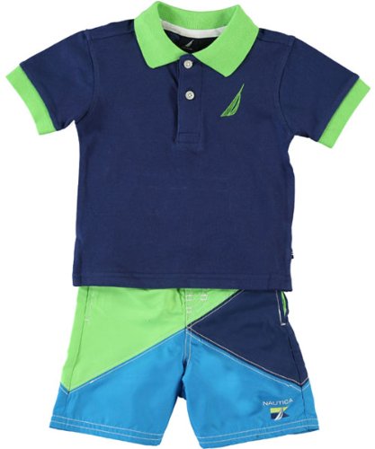 Nautica Set Poloshirt + Shorts (Badeshorts) T-Shirt Kurze Hose Junge Baby Boy (80/86) von Nautica