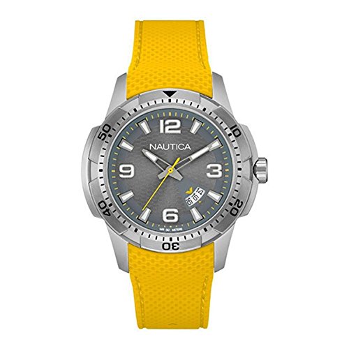 Nautica Herren Analog Quarz Uhr mit Silikon Armband NAI12520G von Nautica